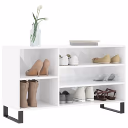 vidaXL Shoe Cabinet Shoe Cupboard Shoe Storage Rack Shelf Engineered Wood - high gloss white