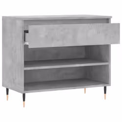 vidaXL Shoe Cabinet Shoe Cupboard Shoe Storage Rack Shelf Engineered Wood - concrete grey - Additional view 4