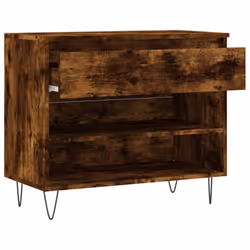 vidaXL Shoe Cabinet Shoe Cupboard Shoe Storage Rack Shelf Engineered Wood - smoked oak - Additional view 5