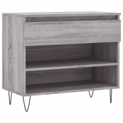 vidaXL Shoe Cabinet Shoe Cupboard Shoe Storage Rack Shelf Engineered Wood - grey sonoma