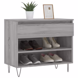 vidaXL Shoe Cabinet Shoe Cupboard Shoe Storage Rack Shelf Engineered Wood - grey sonoma
