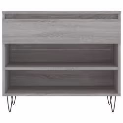 vidaXL Shoe Cabinet Shoe Cupboard Shoe Storage Rack Shelf Engineered Wood - grey sonoma - Additional view 4