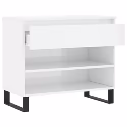 vidaXL Shoe Cabinet Shoe Cupboard Shoe Storage Rack Shelf Engineered Wood - high gloss white - Additional view 5