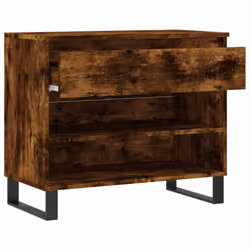 vidaXL Shoe Cabinet Shoe Cupboard Shoe Storage Rack Shelf Engineered Wood - smoked oak - Additional view 5