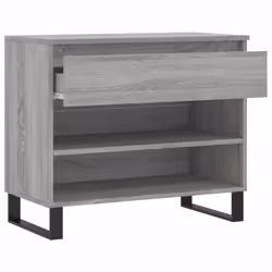 vidaXL Shoe Cabinet Shoe Cupboard Shoe Storage Rack Shelf Engineered Wood - grey sonoma - Additional view 5