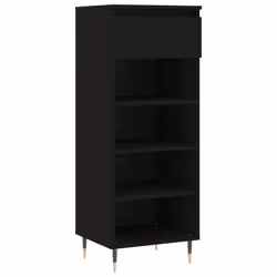 vidaXL Shoe Cabinet Shoe Cupboard Shoe Storage Rack Shelf Engineered Wood - black