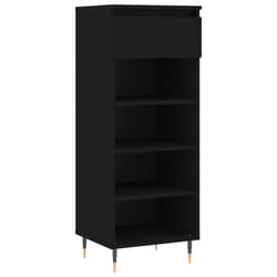 vidaXL Shoe Cabinet Shoe Cupboard Shoe Storage Rack Shelf Engineered Wood - black