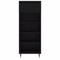 vidaXL Shoe Cabinet Shoe Cupboard Shoe Storage Rack Shelf Engineered Wood - black - Additional view 4