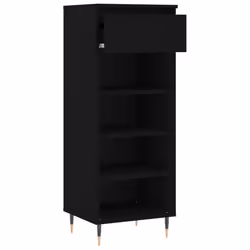 vidaXL Shoe Cabinet Shoe Cupboard Shoe Storage Rack Shelf Engineered Wood - black - Additional view 5