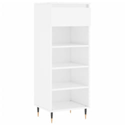 vidaXL Shoe Cabinet Shoe Cupboard Shoe Storage Rack Shelf Engineered Wood - high gloss white