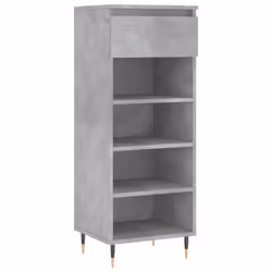 vidaXL Shoe Cabinet Shoe Cupboard Shoe Storage Rack Shelf Engineered Wood - concrete grey