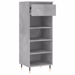 vidaXL Shoe Cabinet Shoe Cupboard Shoe Storage Rack Shelf Engineered Wood - concrete grey - Additional view 5