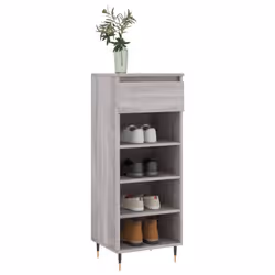 vidaXL Shoe Cabinet Shoe Cupboard Shoe Storage Rack Shelf Engineered Wood - grey sonoma