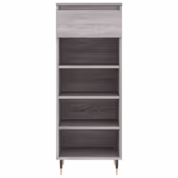 vidaXL Shoe Cabinet Shoe Cupboard Shoe Storage Rack Shelf Engineered Wood - grey sonoma - Additional view 4