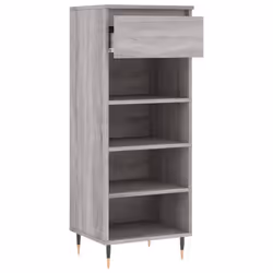 vidaXL Shoe Cabinet Shoe Cupboard Shoe Storage Rack Shelf Engineered Wood - grey sonoma - Additional view 5