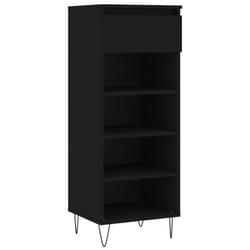 vidaXL Shoe Cabinet Shoe Cupboard Shoe Storage Rack Shelf Engineered Wood - black
