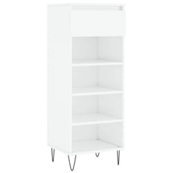 vidaXL Shoe Cabinet Shoe Cupboard Shoe Storage Rack Shelf Engineered Wood - high gloss white