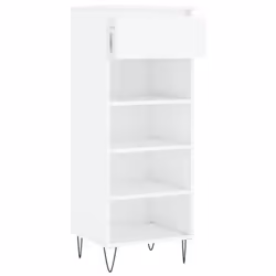 vidaXL Shoe Cabinet Shoe Cupboard Shoe Storage Rack Shelf Engineered Wood - high gloss white - Additional view 5