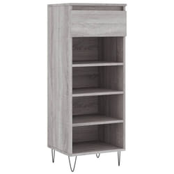 vidaXL Shoe Cabinet Shoe Cupboard Shoe Storage Rack Shelf Engineered Wood - grey sonoma
