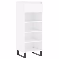 vidaXL Shoe Cabinet Shoe Cupboard Shoe Storage Rack Shelf Engineered Wood - high gloss white