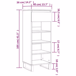 vidaXL Shoe Cabinet Shoe Cupboard Shoe Storage Rack Shelf Engineered Wood - high gloss white