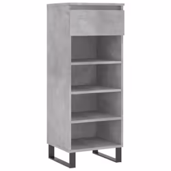 vidaXL Shoe Cabinet Shoe Cupboard Shoe Storage Rack Shelf Engineered Wood - concrete grey