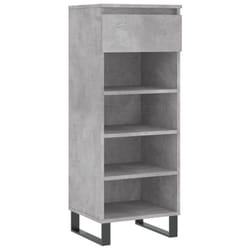 vidaXL Shoe Cabinet Shoe Cupboard Shoe Storage Rack Shelf Engineered Wood - concrete grey