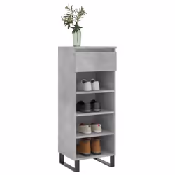 vidaXL Shoe Cabinet Shoe Cupboard Shoe Storage Rack Shelf Engineered Wood - concrete grey