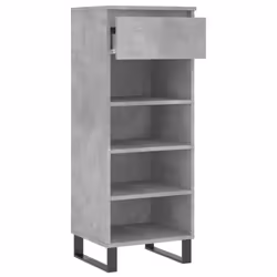 vidaXL Shoe Cabinet Shoe Cupboard Shoe Storage Rack Shelf Engineered Wood - concrete grey - Additional view 5