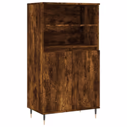 vidaXL Highboard Sideboard Tall Storage Cabinet Side Cabinet Engineered Wood - smoked oak