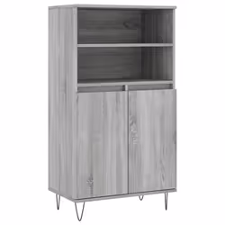 vidaXL Highboard Sideboard Tall Storage Cabinet Side Cabinet Engineered Wood - grey sonoma