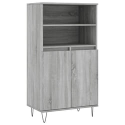 vidaXL Highboard Sideboard Tall Storage Cabinet Side Cabinet Engineered Wood - grey sonoma
