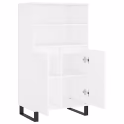 vidaXL Highboard Sideboard Tall Storage Cabinet Side Cabinet Engineered Wood - white - Additional view 4