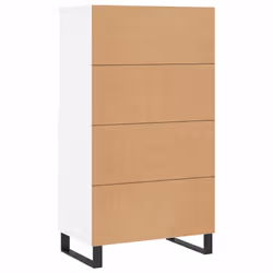 vidaXL Highboard Sideboard Tall Storage Cabinet Side Cabinet Engineered Wood - white - Additional view 7