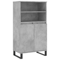 vidaXL Highboard Sideboard Tall Storage Cabinet Side Cabinet Engineered Wood - concrete grey