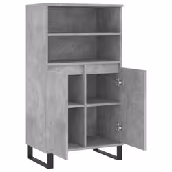 vidaXL Highboard Sideboard Tall Storage Cabinet Side Cabinet Engineered Wood - concrete grey - Additional view 4
