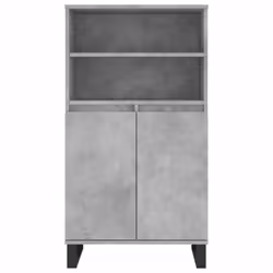 vidaXL Highboard Sideboard Tall Storage Cabinet Side Cabinet Engineered Wood - concrete grey - Additional view 5