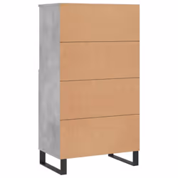 vidaXL Highboard Sideboard Tall Storage Cabinet Side Cabinet Engineered Wood - concrete grey - Additional view 7