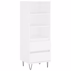 vidaXL Highboard Sideboard Tall Storage Cabinet Side Cabinet Engineered Wood - white