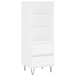 vidaXL Highboard Sideboard Tall Storage Cabinet Side Cabinet Engineered Wood - white