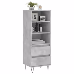 vidaXL Highboard Sideboard Tall Storage Cabinet Side Cabinet Engineered Wood - concrete grey
