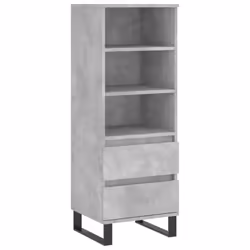 vidaXL Highboard Sideboard Tall Storage Cabinet Side Cabinet Engineered Wood - concrete grey
