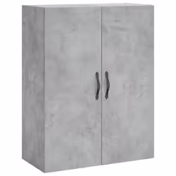 vidaXL Wall Mounted Cabinet Storage Cabinet Cupboard Smoked Oak Engineered Wood - concrete grey