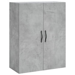 vidaXL Wall Mounted Cabinet Storage Cabinet Cupboard Smoked Oak Engineered Wood - concrete grey