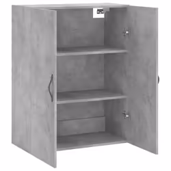 vidaXL Wall Mounted Cabinet Storage Cabinet Cupboard Smoked Oak Engineered Wood - concrete grey - Additional view 5