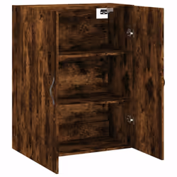 vidaXL Wall Mounted Cabinet Storage Cabinet Cupboard Smoked Oak Engineered Wood - smoked oak - Additional view 5