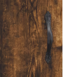 vidaXL Wall Mounted Cabinet Storage Cabinet Cupboard Smoked Oak Engineered Wood - smoked oak - Additional view 9