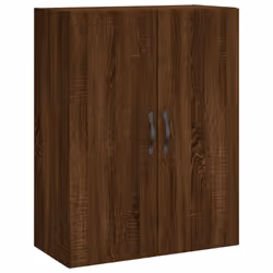 vidaXL Wall Mounted Cabinet Storage Cabinet Cupboard Smoked Oak Engineered Wood - brown oak