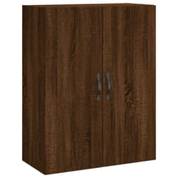 vidaXL Wall Mounted Cabinet Storage Cabinet Cupboard Smoked Oak Engineered Wood - brown oak