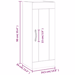 vidaXL Wall Mounted Cabinet Living Room Storage Wall Cabinet Wall Cupboard - high gloss white